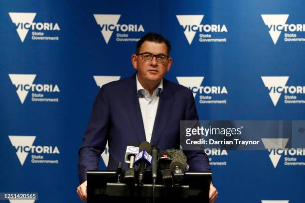 Victorian Premier Daniel Andrews speaks to the media on June 23, 2020 in Melbourne, Australia. Victorian Premier Daniel Andrews has said lockdowns...