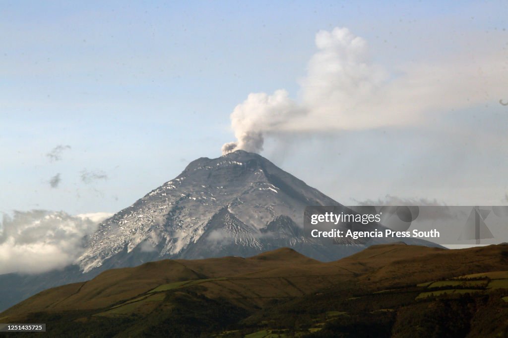 Plume of Gas Rises from Cotopaxi Volcano