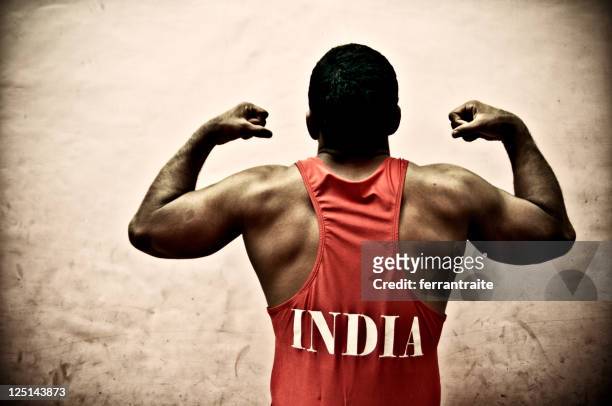 indian wrestler - westler stock pictures, royalty-free photos & images