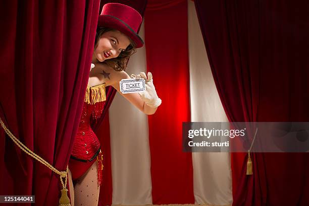 tickets please - circus curtains stock pictures, royalty-free photos & images