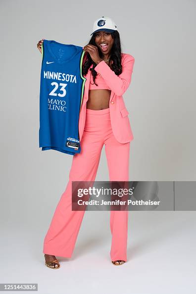 Diamond Miller poses for a portrait after being drafted number two ...
