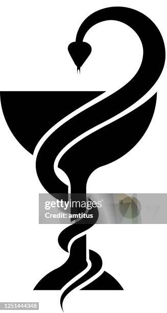 pharmacy symbol - chalice stock illustrations