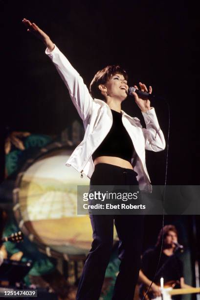 Martina McBride performing at Farm Aid in Columbia, South Carolina on October 12, 1996.