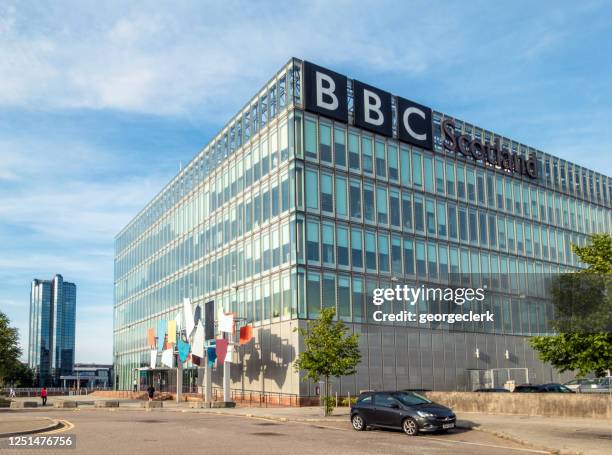 bbc scotland hq in glasgow - bbc building stock pictures, royalty-free photos & images