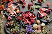 Dried flowers and aroma oils