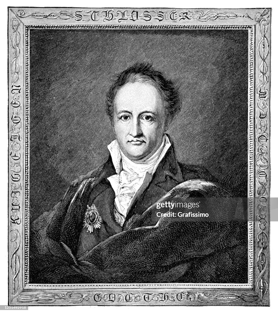Goethe German Johann Wolfgang Von Goethe German Poet Portrait 1810 High-Res Vector ...