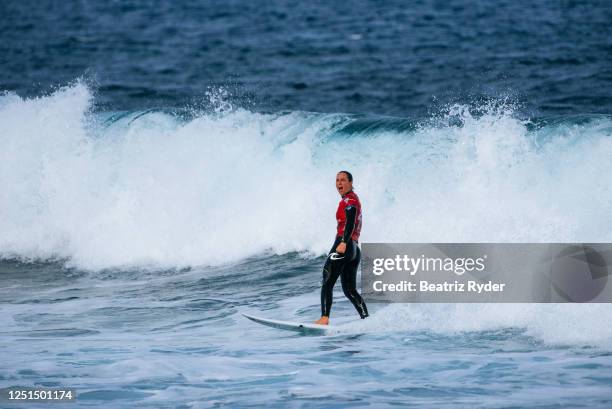 Two-time WSL Champion Tyler Wright of Australia wins the Rip Curl Pro Bells Beach on April 11, 2023 at Bells Beach, Victoria, Australia.