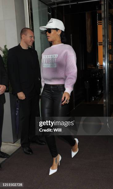 Rihanna leaving her hotel on September 11, 2013 in London, England.