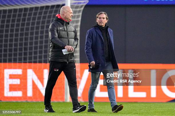 Head coach Alex Pastoor of Almere City FC during the Dutch Keukenkampioendivisie match between Almere City FC and Jong AZ at Yanmar Stadion on April...