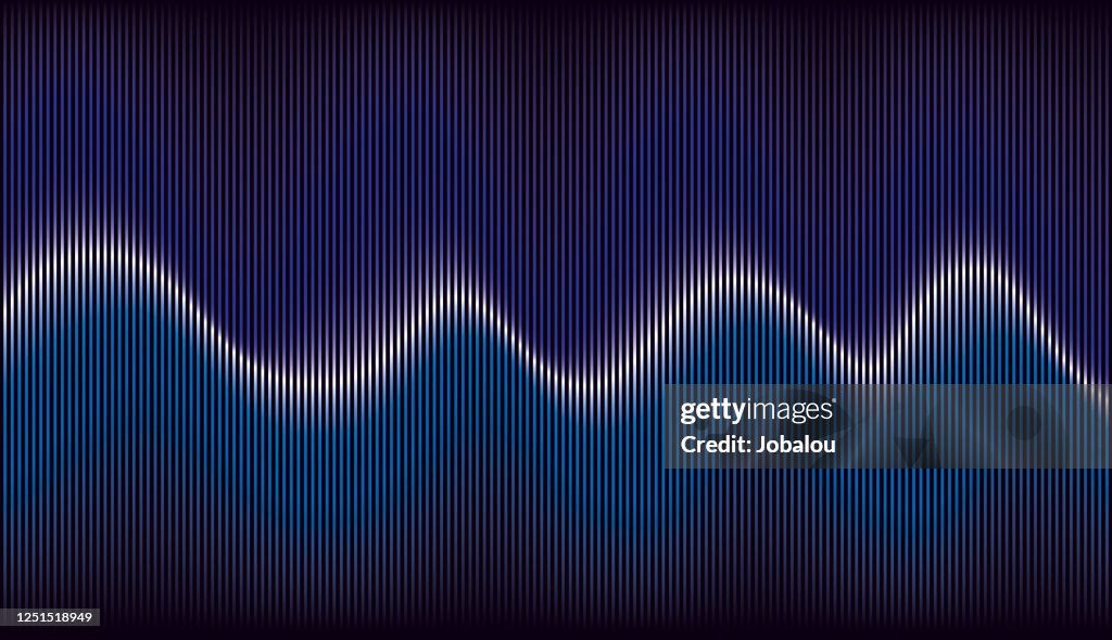 Vague sonore rythmique colorée abstraite