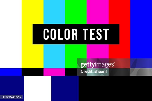 Color Test Television Test Pattern High-Res Vector Graphic - Getty Images