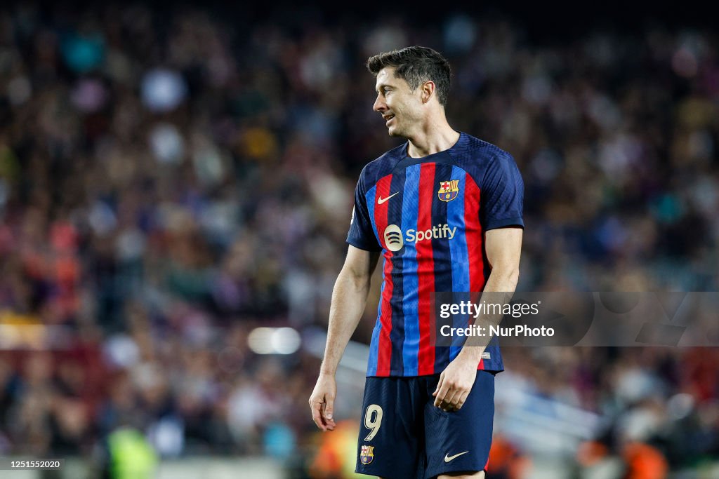 09 Robert Lewandowski of FC Barcelona during the Spanish La Liga