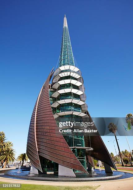 belltower on swan river - perth landmarks stock pictures, royalty-free photos & images