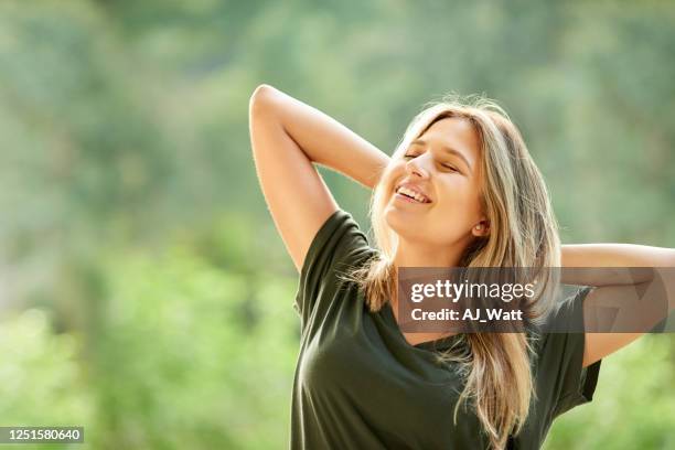 this is a wonderful day - beautiful woman touching face stock pictures, royalty-free photos & images