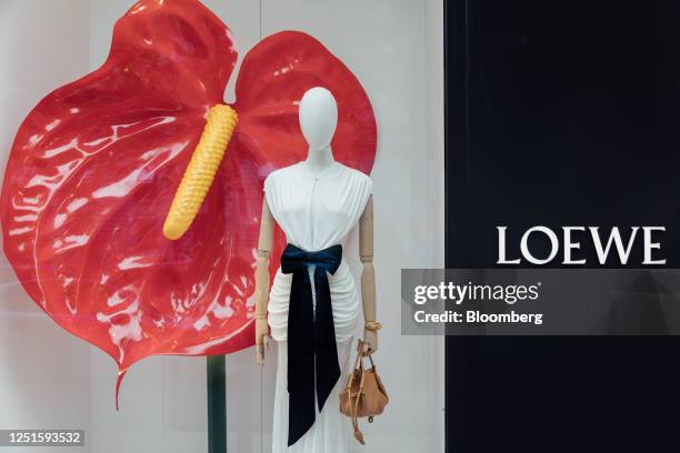 Moet Hennessy Louis Vuitton SA logo sits on display at a shareholders  News Photo - Getty Images