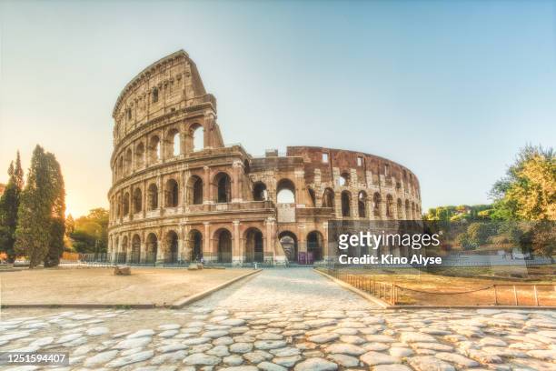 colosseum, rome - doric arches stock pictures, royalty-free photos & images