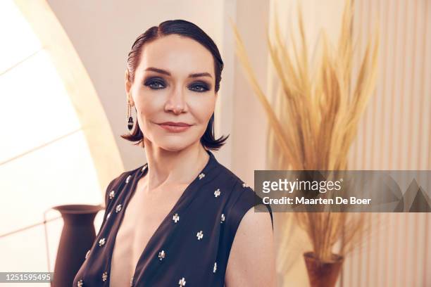 Actor Katrina Lenk poses for a portrait at the 29th Annual Actors Guild Awards at the Fairmont Century Plaza on February 26, 2023 in Los Angeles,...
