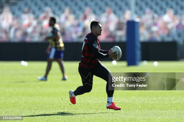 Roger Tuivasa-Sheck during a New Zealand Warriors NRL training session at Central Coast Stadium on June 24, 2020 in Gosford, Australia.