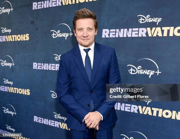 Jeremy Renner at the premiere of "Rennervations" held at Westwood Regency Village Theatre on April 11, 2023 in Los Angeles, California.