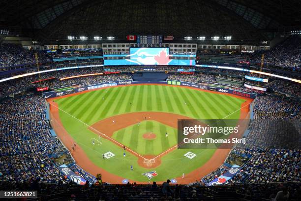 General stadium view during the game between the Detroit Tigers and the Toronto Blue Jays at Rogers Centre on Tuesday, April 11, 2023 in Toronto,...