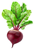Beetroot isolated on white background with clipping path
