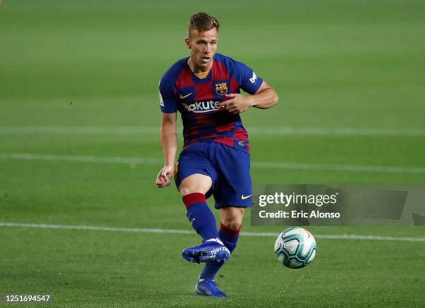 During the Liga match between FC Barcelona and Athletic Club at Camp Nou on June 23, 2020 in Barcelona, Spain.