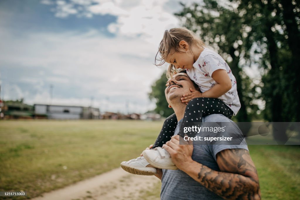 Father and daughter spend quality time together