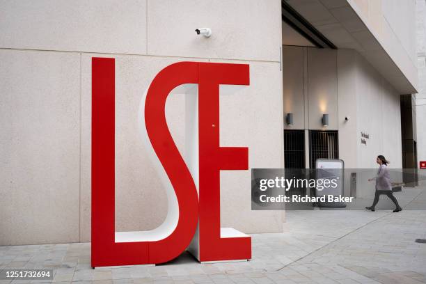 An exterior of the London School of Economics , on 5th April 2023, in London, England.