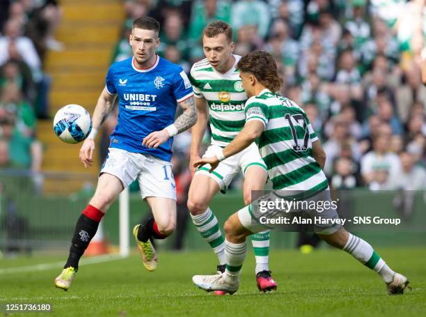 Steve Davis in action for Rangers during a cinch Premiership match between Celtic and Rangers at Celtic Park, on April 08 in Glasgow, Scotland.
