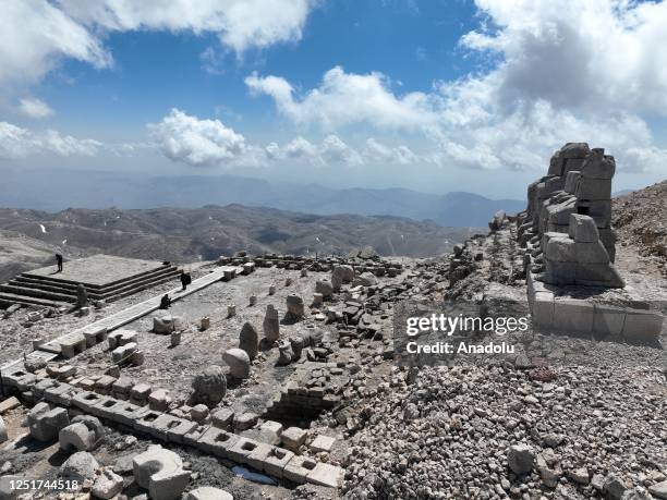 An aerial view from Mount Nemrut a UNESCO World Heritage site which were not damaged after devastating earthquakes hit multiple provinces of Turkiye...