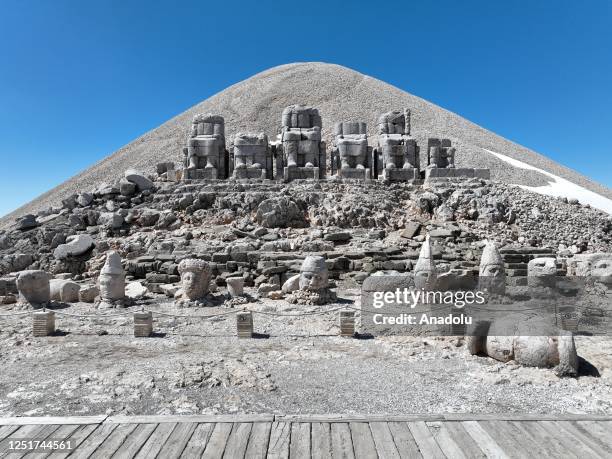 An aerial view from Mount Nemrut a UNESCO World Heritage site which were not damaged after devastating earthquakes hit multiple provinces of Turkiye...