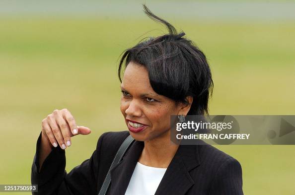 Condoleezza Rice Wave US National Security Advisor Condoleezza Rice waves as she arrives at ...