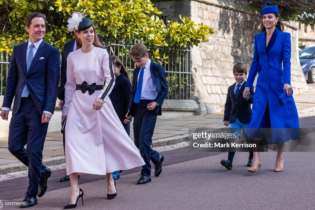 Royal Family Attend Easter Sunday Church Service Windsor