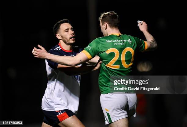 New York , United States - 8 April 2023; Shane Carthy of New York and Diarmuid Kelleher of Leitrim during the Connacht GAA Football Senior...