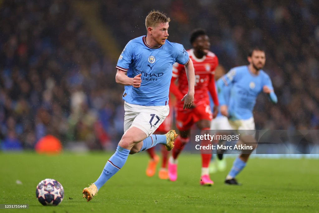 Kevin De Bruyne of Manchester City during the UEFA Champions League