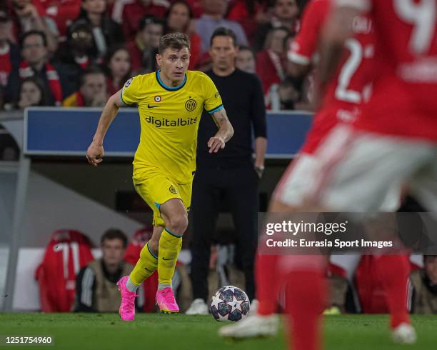 Nicoló Barella of FC Internazionale Milano during the UEFA Europa League round of 8 leg first match between SL Benfica and Inter de Milão at Estádio...