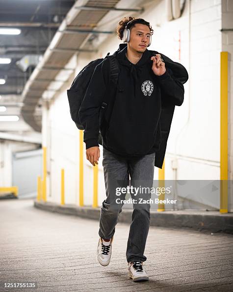 Lindy Waters III of the Oklahoma City Thunder arrives to the arena