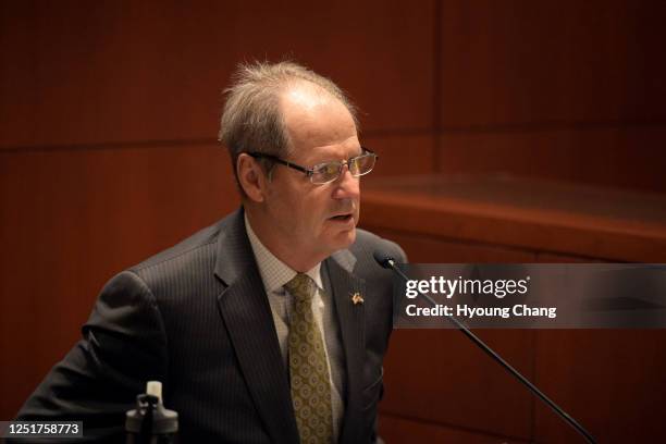 Sen. Bill Cadman, a sponsor of Claire Davis School Safety Act bill, testifies during a hearing on Kendrick Castillo's case against STEM School...