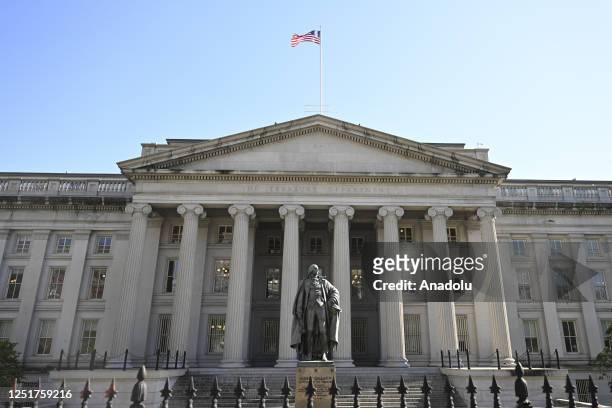 The United States Department of the Treasury building is seen in Washington D.C., United States on April 12, 2023. Celal Gunes / Anadolu Agency
