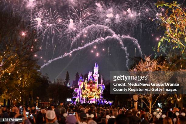Anaheim, CA Wondrous Journeys, a nighttime spectacular celebrates 100 years of Walt Disney Animation Studios at Disneyland in Anaheim, CA, on...