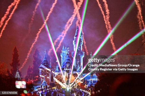 Anaheim, CA Wondrous Journeys, a nighttime spectacular celebrates 100 years of Walt Disney Animation Studios at Disneyland in Anaheim, CA, on...