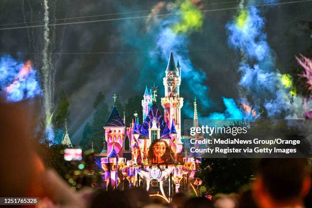 Anaheim, CA Wondrous Journeys, a nighttime spectacular celebrates 100 years of Walt Disney Animation Studios at Disneyland in Anaheim, CA, on...