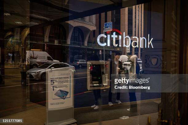 Automated teller machinea at a Citibank branch in San Francisco, California, U.S., on Friday, April 7, 2023. Citigroup Inc. Is scheduled to release...