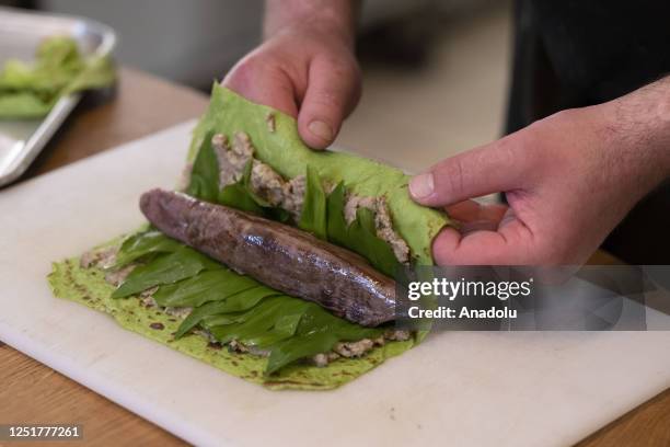 Chef prepares meal cooked with deer meat as the country tries to cope with negative impacts of deer population's excessive increase on ecosystem as a...