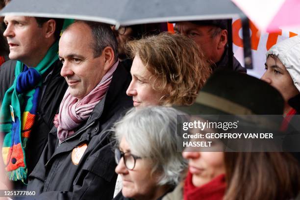 French General Secretary of the "Federation Syndicale Unitaire" Benoit Teste, French Democratic Confederation of Labour union's general secretary...