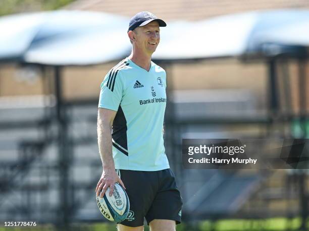 Gauteng , South Africa - 13 April 2023; Head coach Leo Cullen during a Leinster Rugby squad training session at St Stithian's College in...