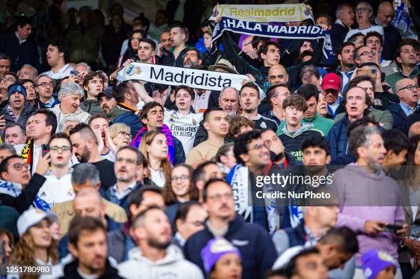 Real Madrid fans during the football match between Real Madrid and Chelsea valid for the first leg of the quarter final of the Uefa Champions League...