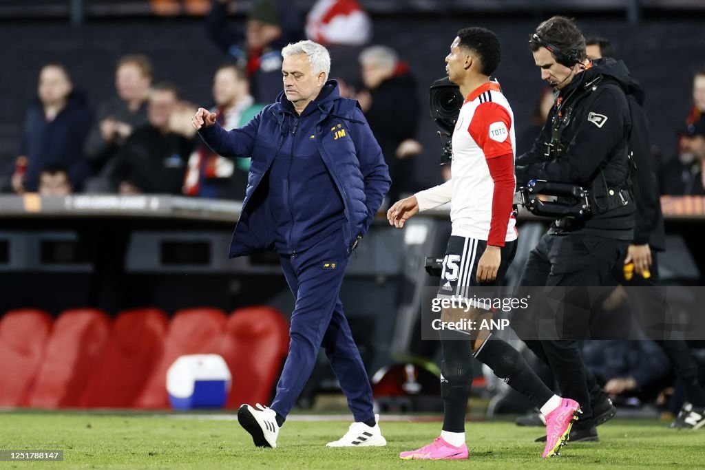 As Roma Coach Roma coach Jose Mourinho during the UEFA Europa League quarterfinal ...