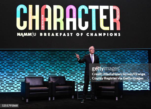 Anaheim, CA Joe Lamond, outgoing President/CEO of The National Association of Music Merchants during the Breakfast of Champions on the first day of...