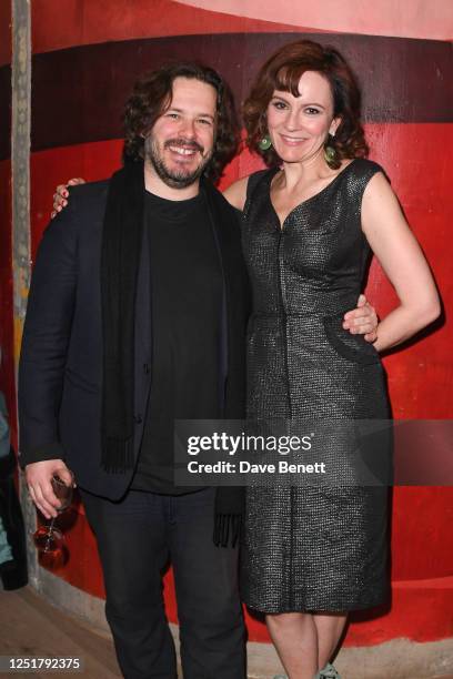 Edgar Wright and Rachael Stirling attend the press night after party for "Private Lives" at the Donmar Warehouse on April 13, 2023 in London, England.